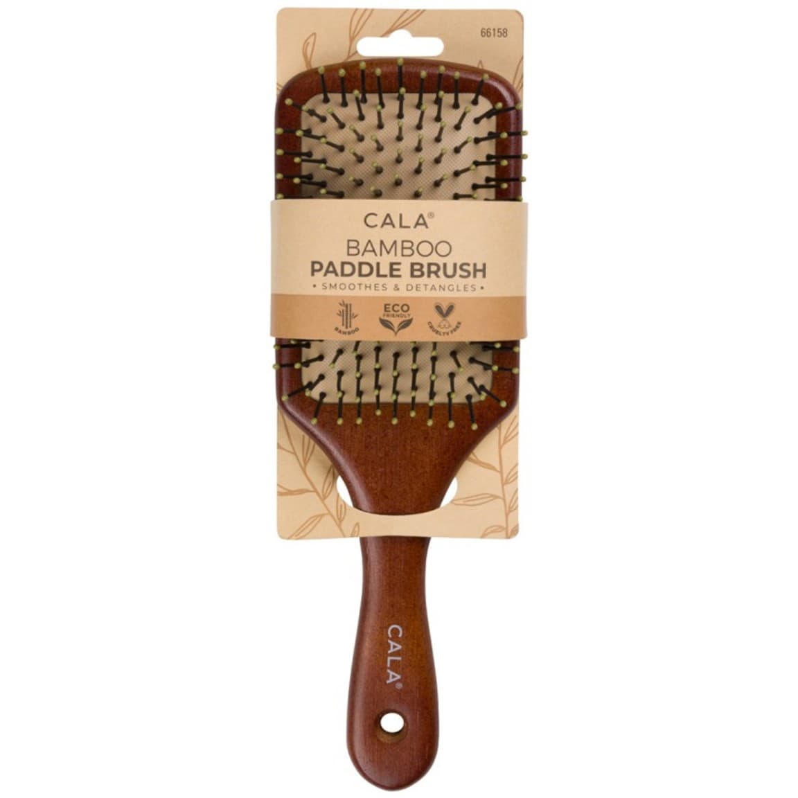 CALA BAMBOO PADDLE BRUSH SMOOTHES & DETANGLES