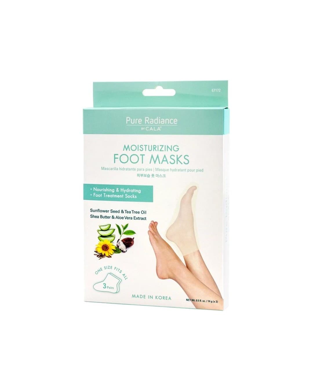 CALA MOISTURIZING FOOT MASKS 3PAIRS