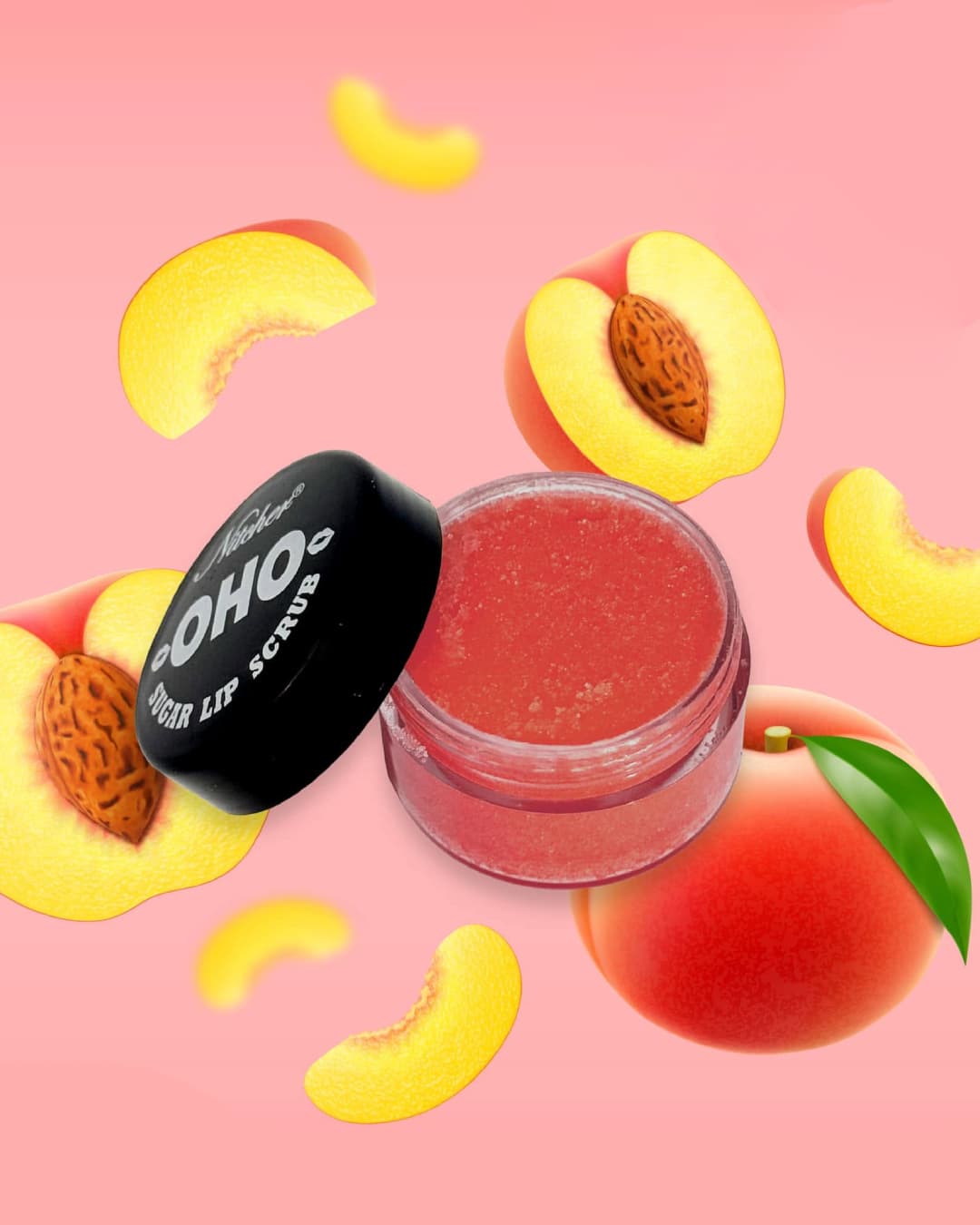 OHO PEACH SUGAR LIP سكراب