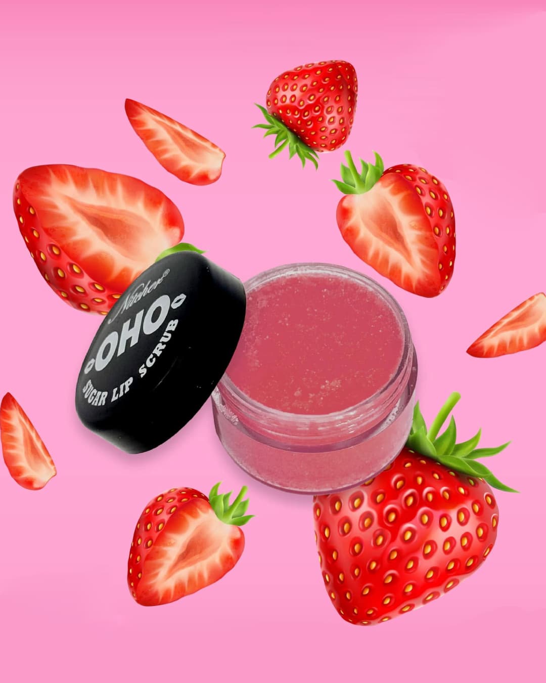 OHO STRAWBERRY SUGAR LIP سكراب
